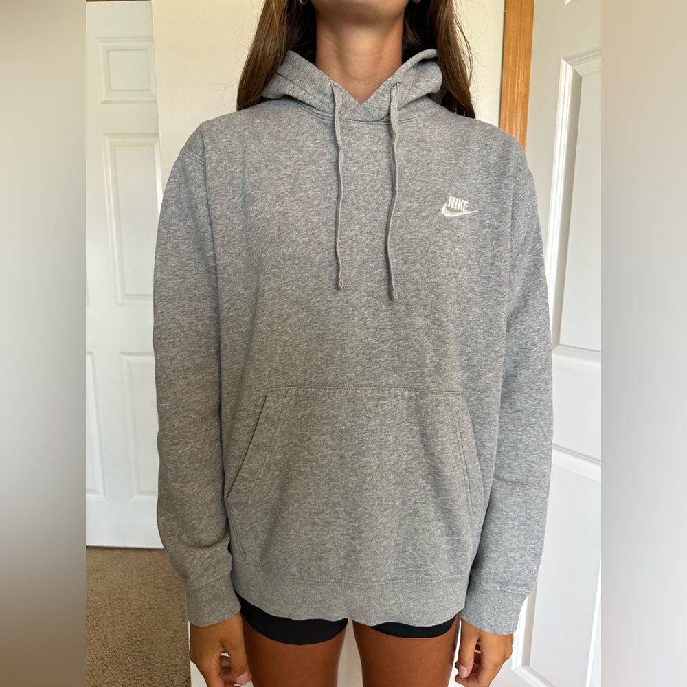 Grey Nike hoodie, fleece